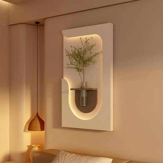 Contemporary Wall Decor with Remote LED Lights