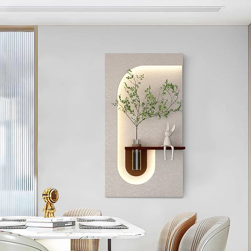 Cream Style Decorative Sandstone Wall Light Painting