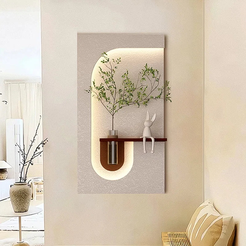 Cream Style Decorative Sandstone Wall Light Painting